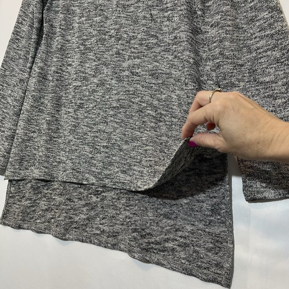 Anthropologie Sunday In Brooklyn Sweater Tunic Medium Size Lace Black Silver - Picture 7 of 9